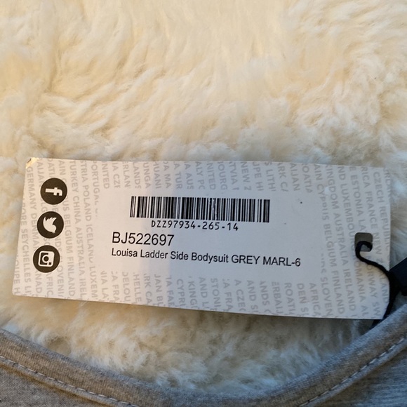 Boohoo Grey side ladder body suit xs - Picture 5 of 6